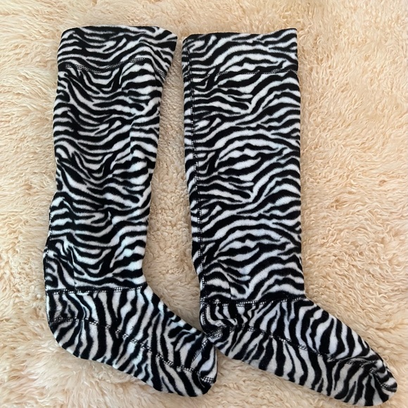 Hunter Original Tall MOUSTACHE Boot Socks Liner Zebra Black White Size US M/L - Picture 6 of 11